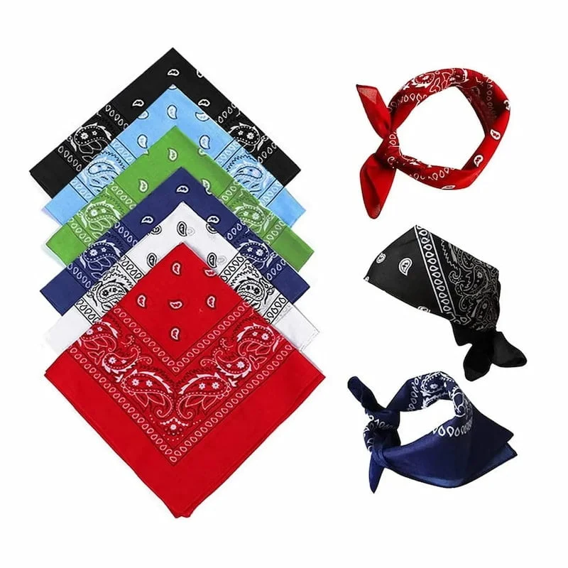 Bandanas pañuelos de algodón deportivo multiusos pack X2