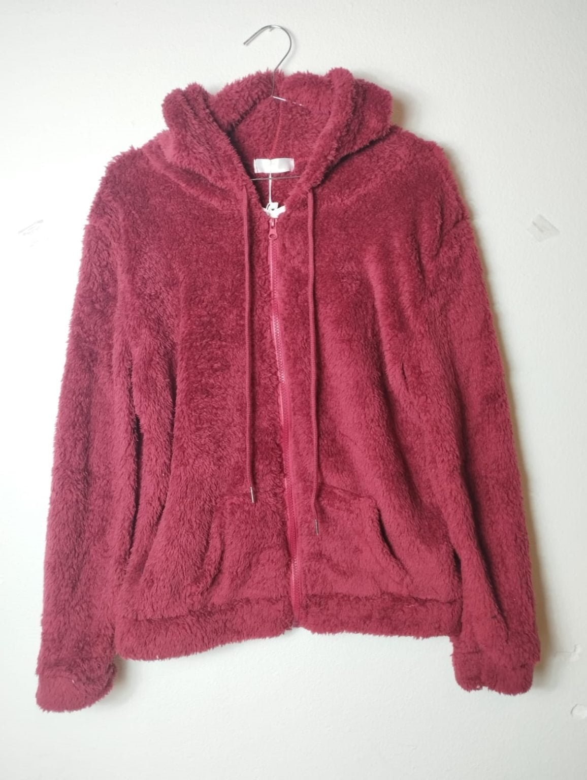 Campera piel de peluche con capucha abrigo dama - Imagen 14