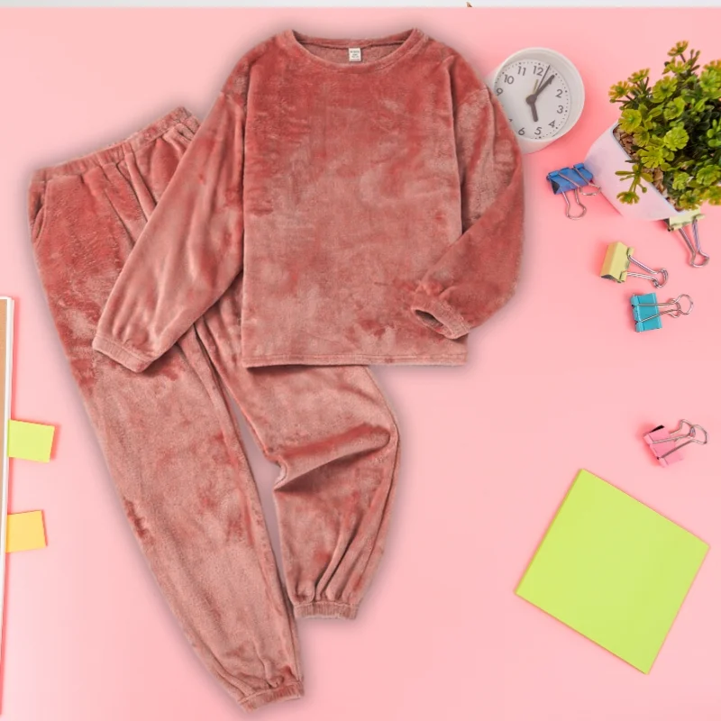 Conjunto pijama jogging sweater plush peluche abrigo invierno - Imagen 6
