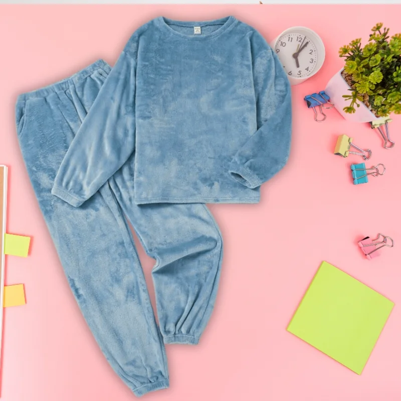 Conjunto pijama jogging sweater plush peluche abrigo invierno - Imagen 5