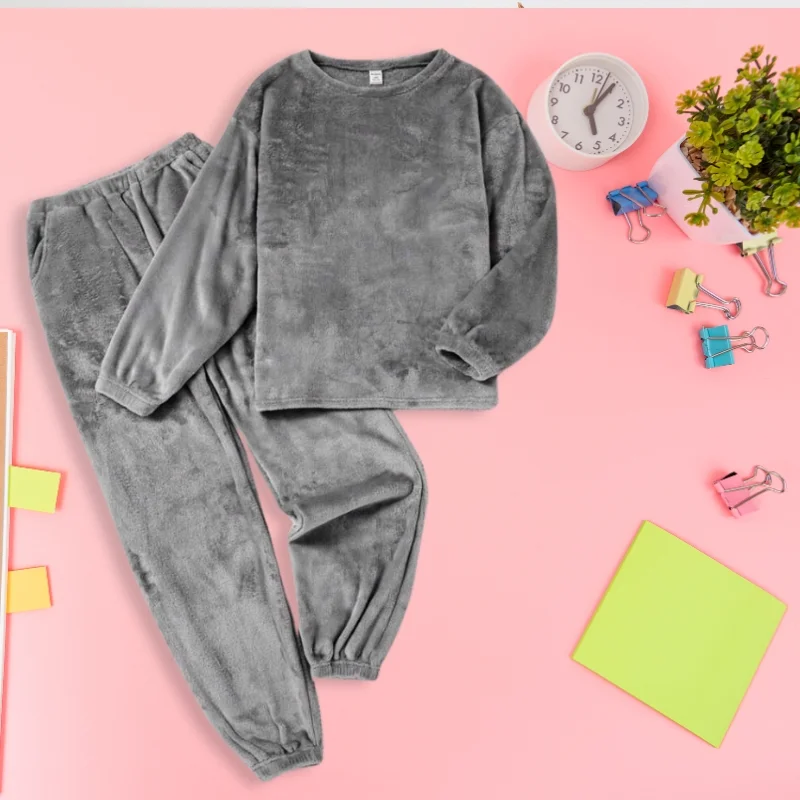 Conjunto pijama jogging sweater plush peluche abrigo invierno - Imagen 2