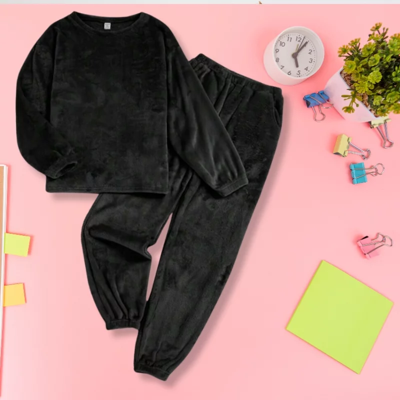 Conjunto pijama jogging sweater plush peluche abrigo invierno - Imagen 4
