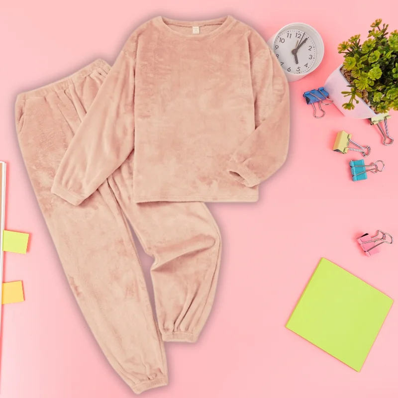 Conjunto pijama jogging sweater plush peluche abrigo invierno - Imagen 7